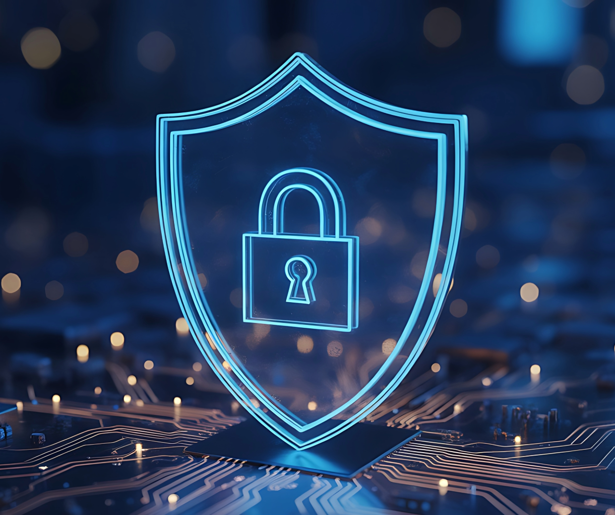 Secure IoT connectivity shield representing Velos IoT Trust Center protection and data security